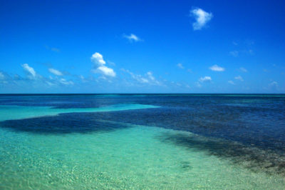 Photo of water off the coast of Belize